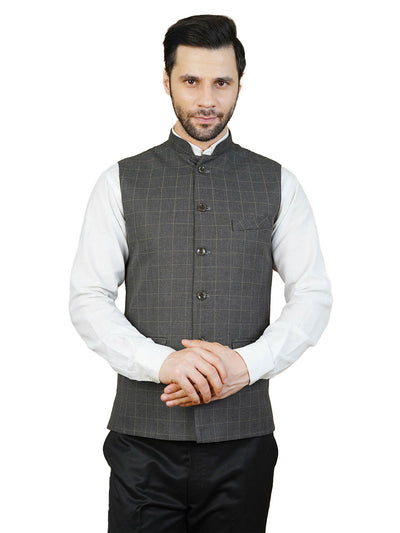 Wool Gray Nehru Jacket