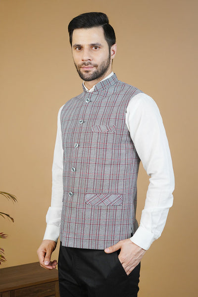 Wool Gray Nehru Jacket