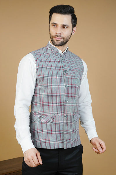 Wool Gray Nehru Jacket