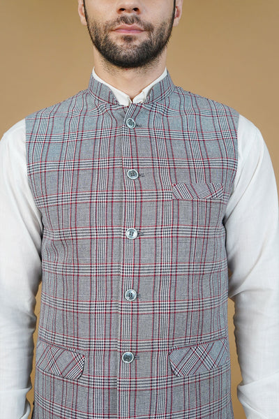 Wool Gray Nehru Jacket