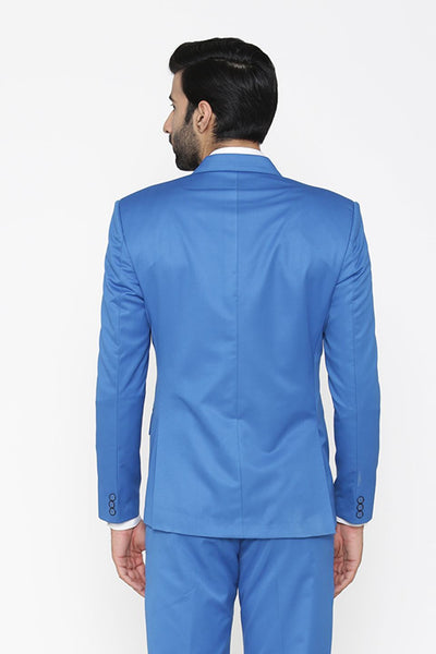 Polyester Cotton Blue Blazer