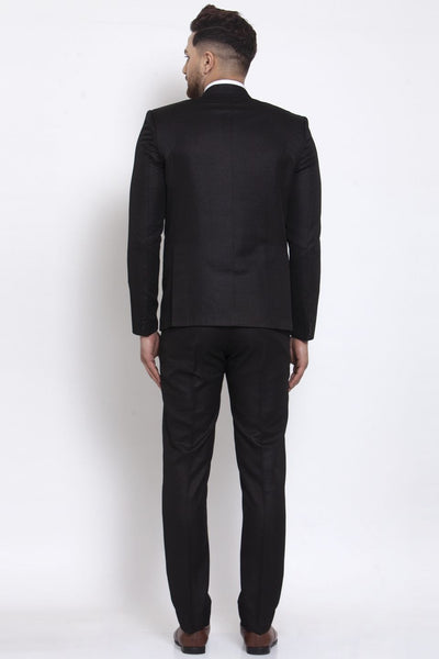 Wintage Men's Poly Blend and Evening 2 Pc Suit : Black