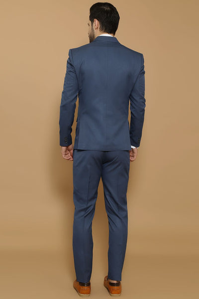 Poly Viscose Blue Two Piece Suit