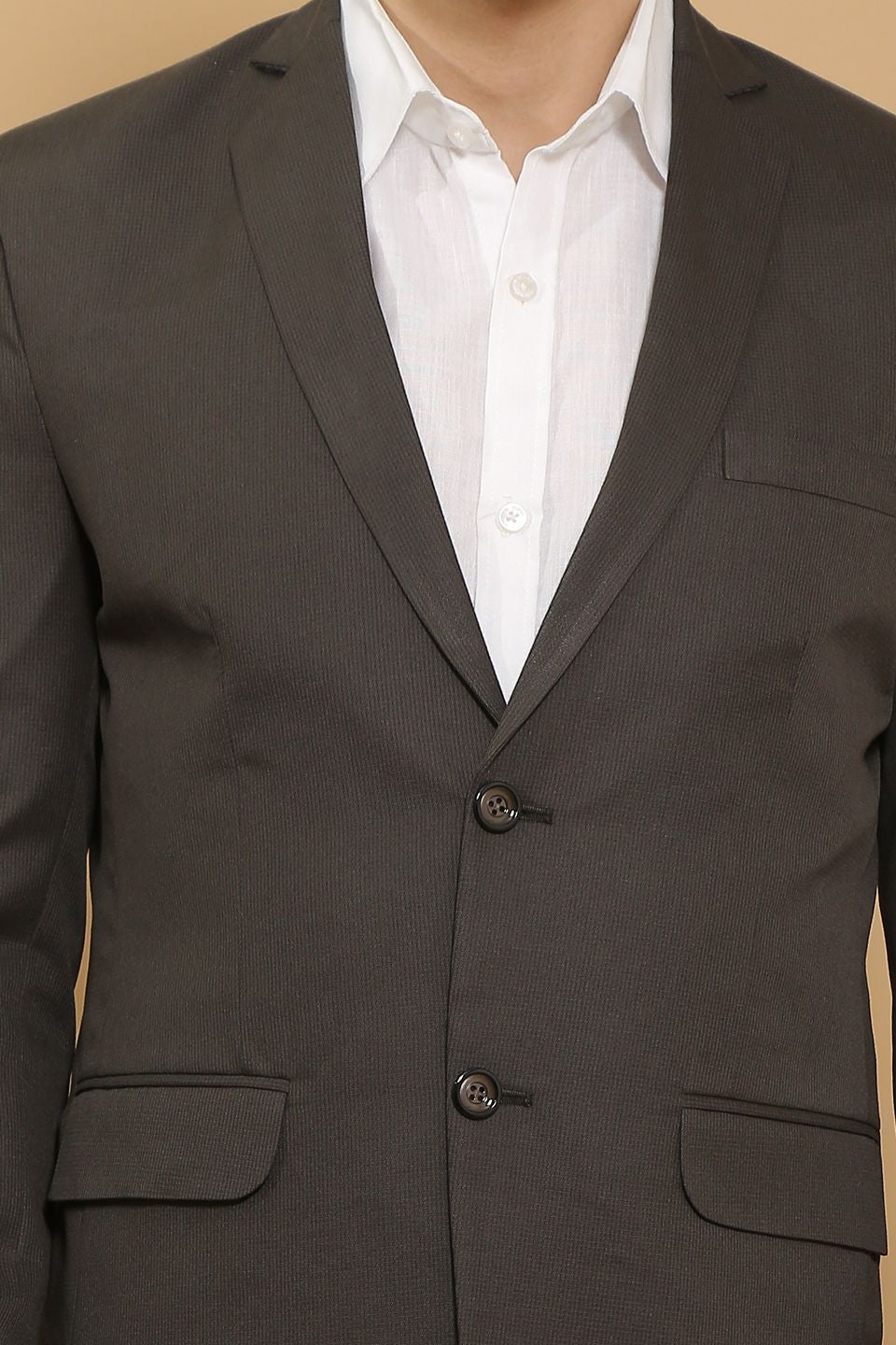 Poly Viscose Black Two Piece Suit