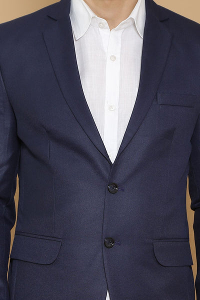 Poly Viscose Blue Two Piece Suit