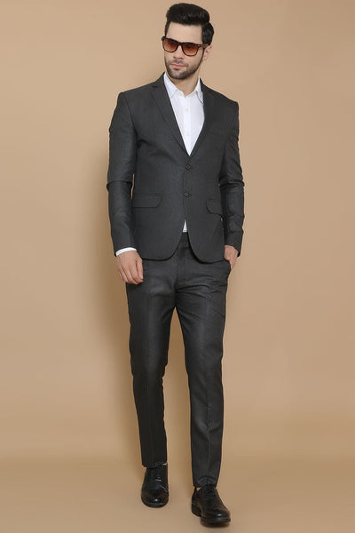 Poly Viscose Black Two Piece Suit