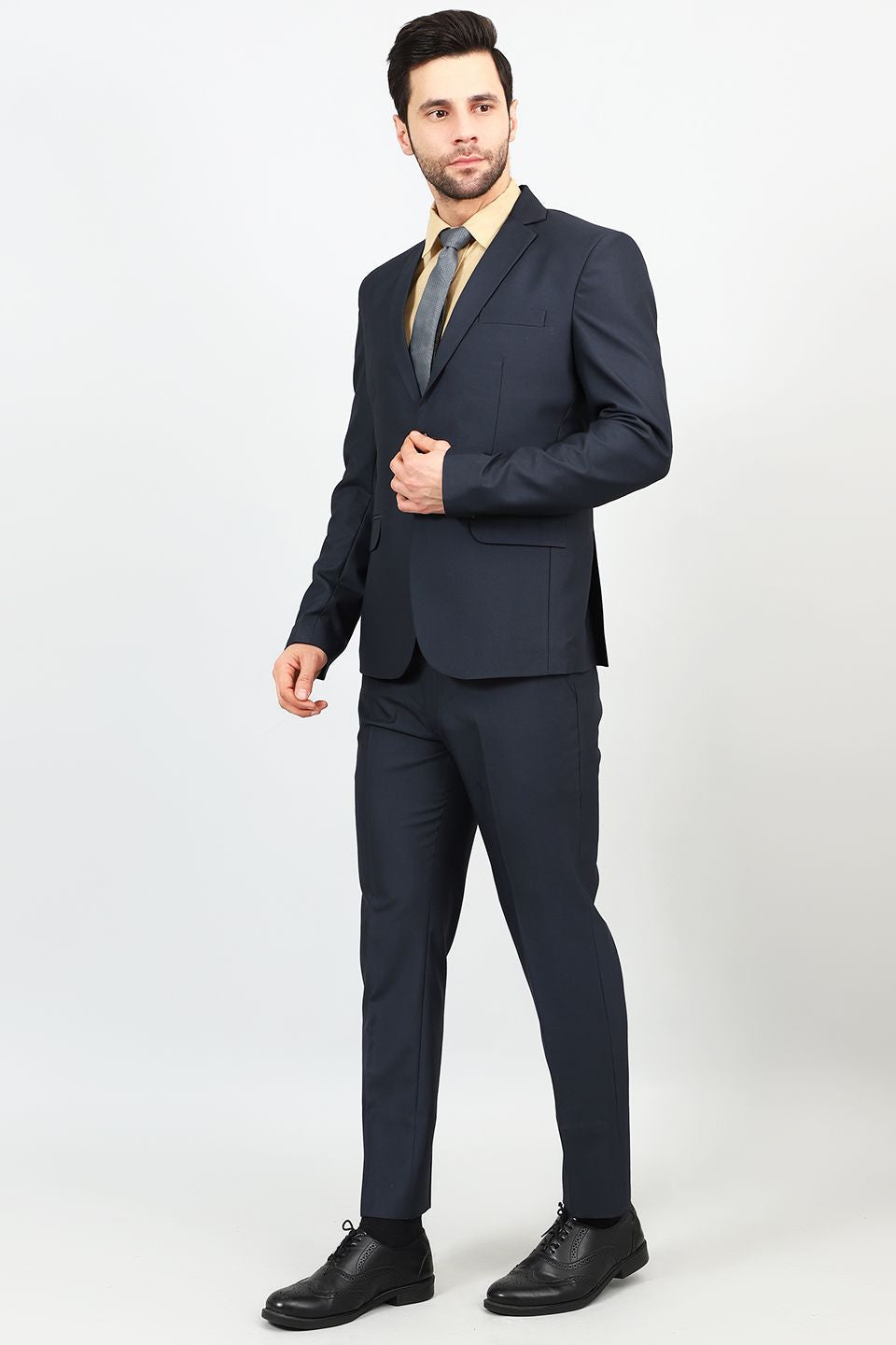 Polyester Cotton Blue 1 Two Piece Suit