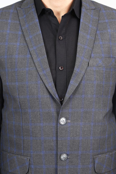 Poly Viscose Grey Two Piece Suit