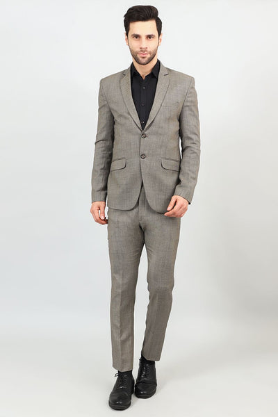 Poly Viscose Grey Two Piece Suit
