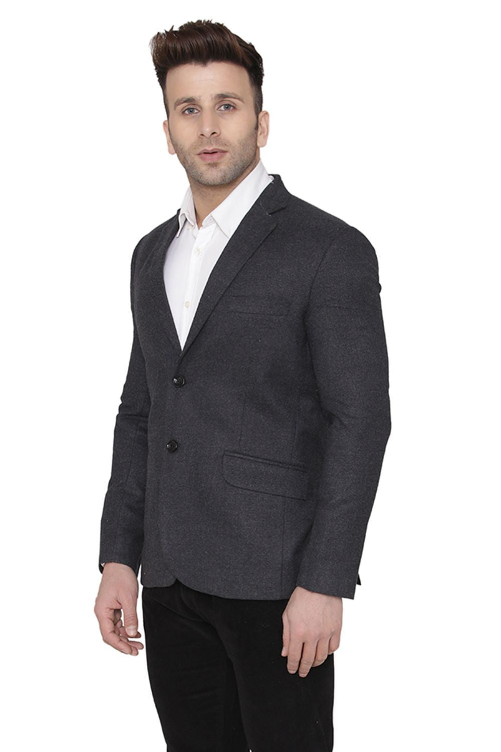 Wintage Men s Wool Casual and Festive Blazer Coat Jacket Grey