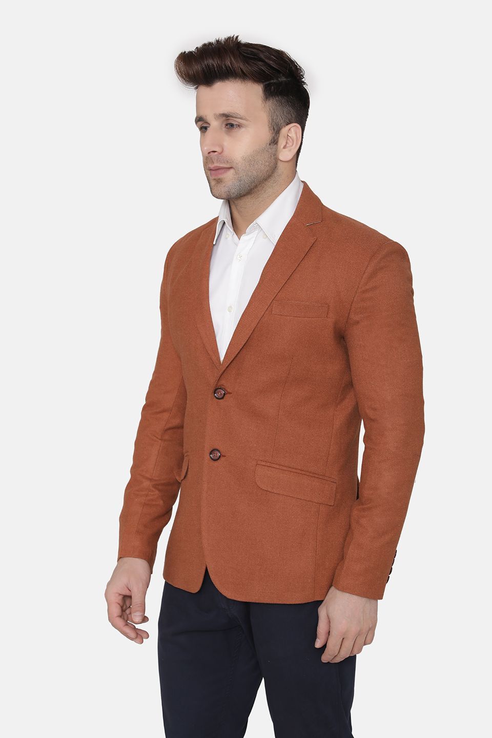 Wintage Men s Wool Casual and Festive Blazer Coat Jacket Brick