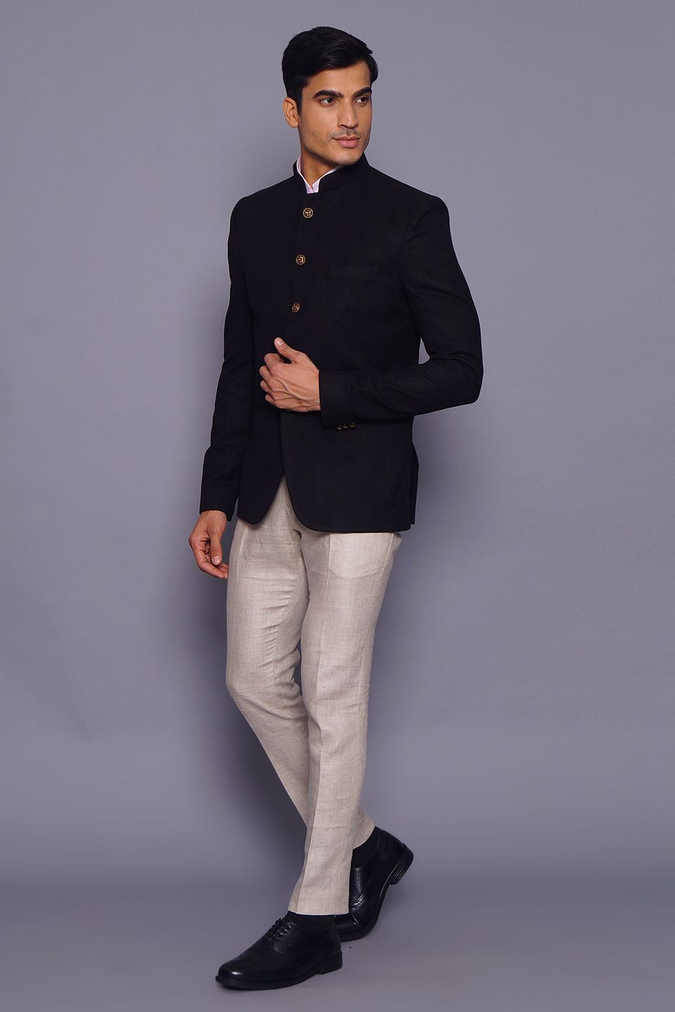 Mens bandhgala blazer cheap