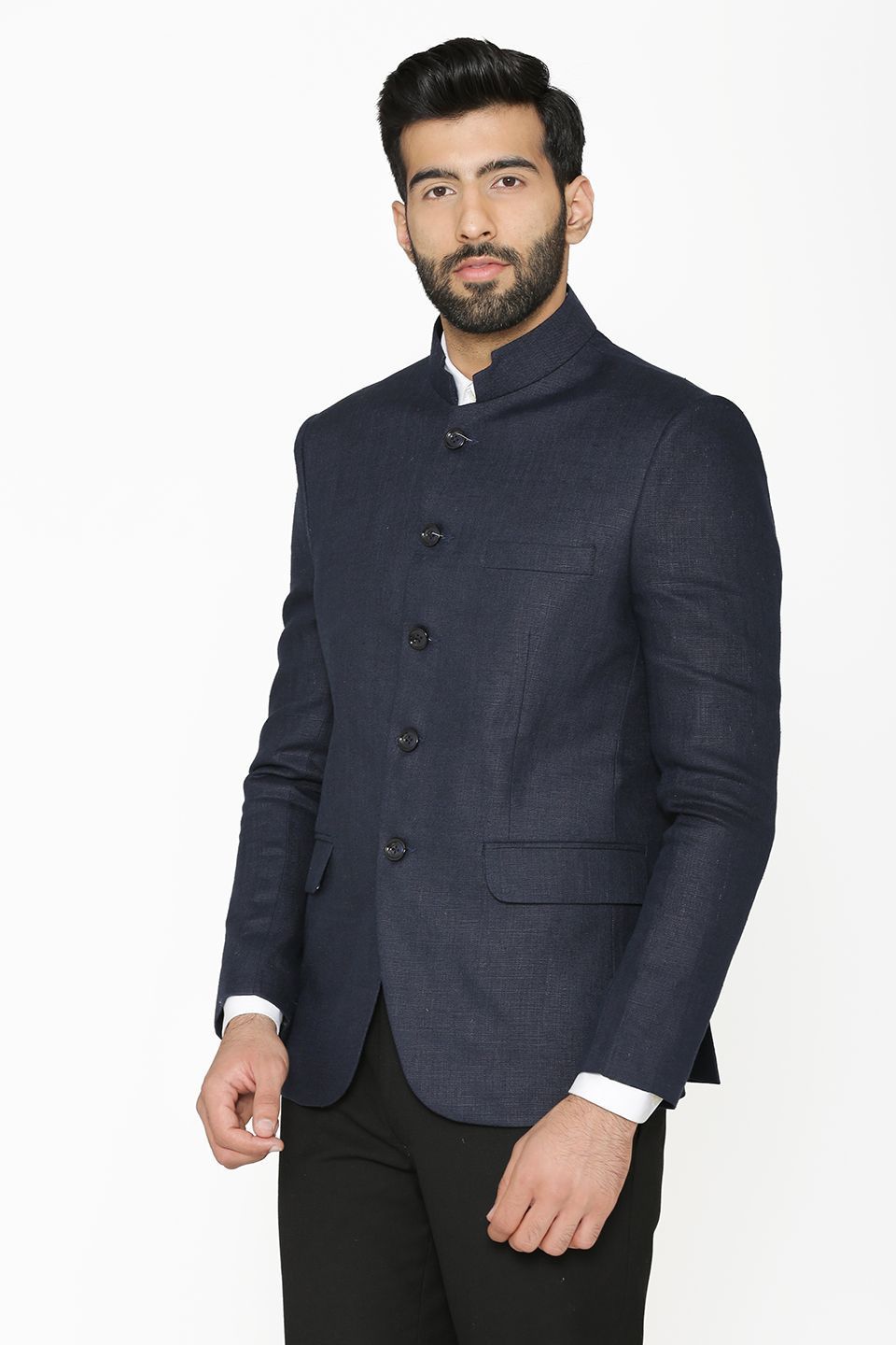 Wintage Men's 100% Linen Festive and Casual Blazer Coat Jacket : Blue