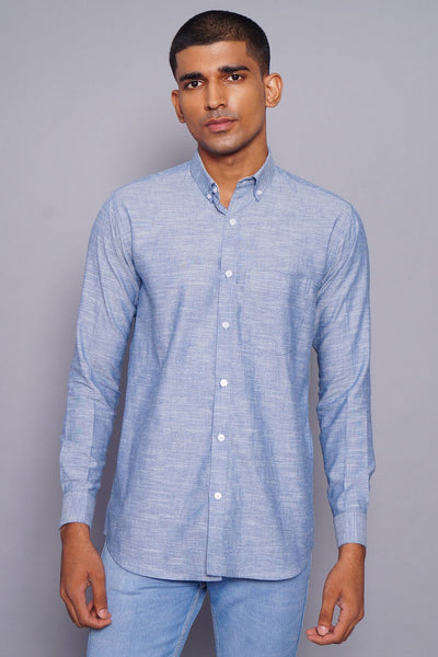 100% Premium Cotton Blue Shirt