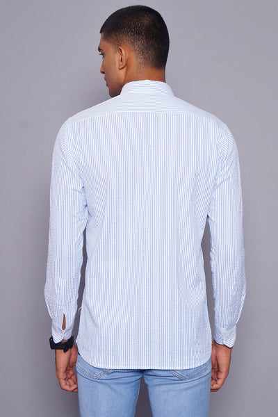 100% Premium Cotton Blue Strip Shirt