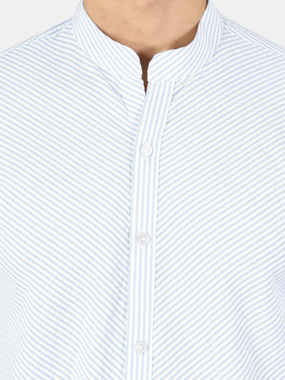 100% Premium Cotton White Stripe Shirt