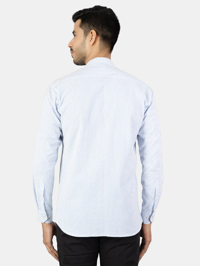 100% Premium Cotton White Stripe Shirt