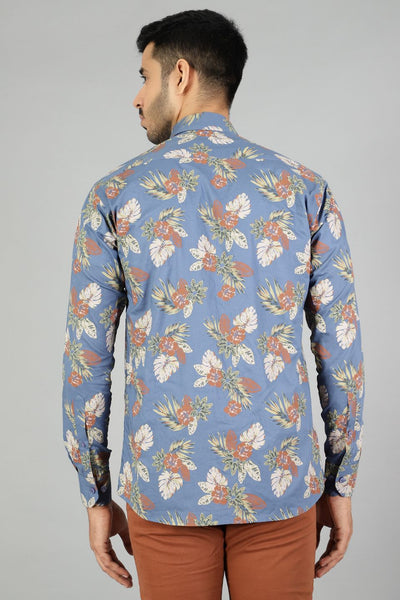 100% Premium Cotton Multicolored Floral Printed Shirt