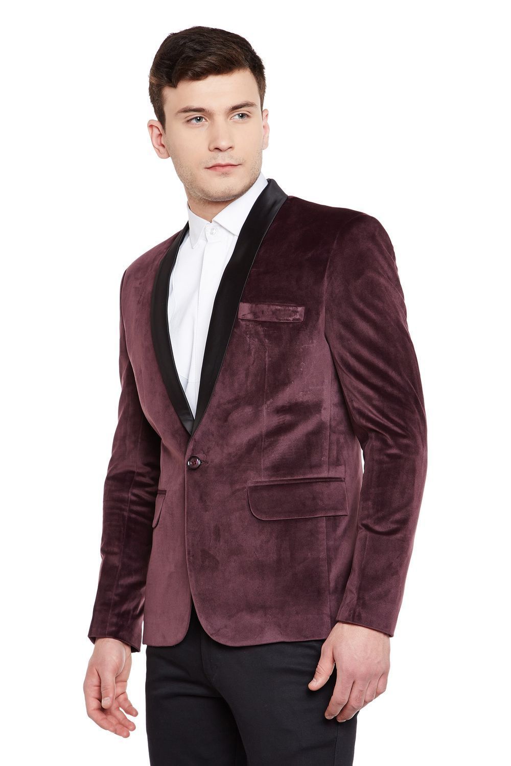Wine velvet jacket mens on sale