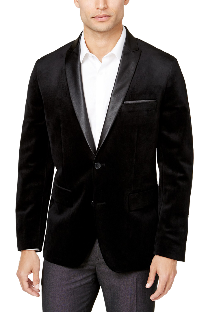 Wintage Men s Premium Velvet Notch Lapel Tuxedo Coat Blazer Jacket Black