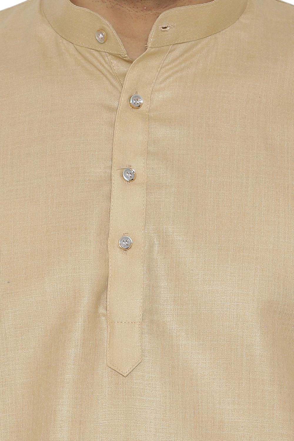Cotton Silk Blend Beige Kurta Shirt