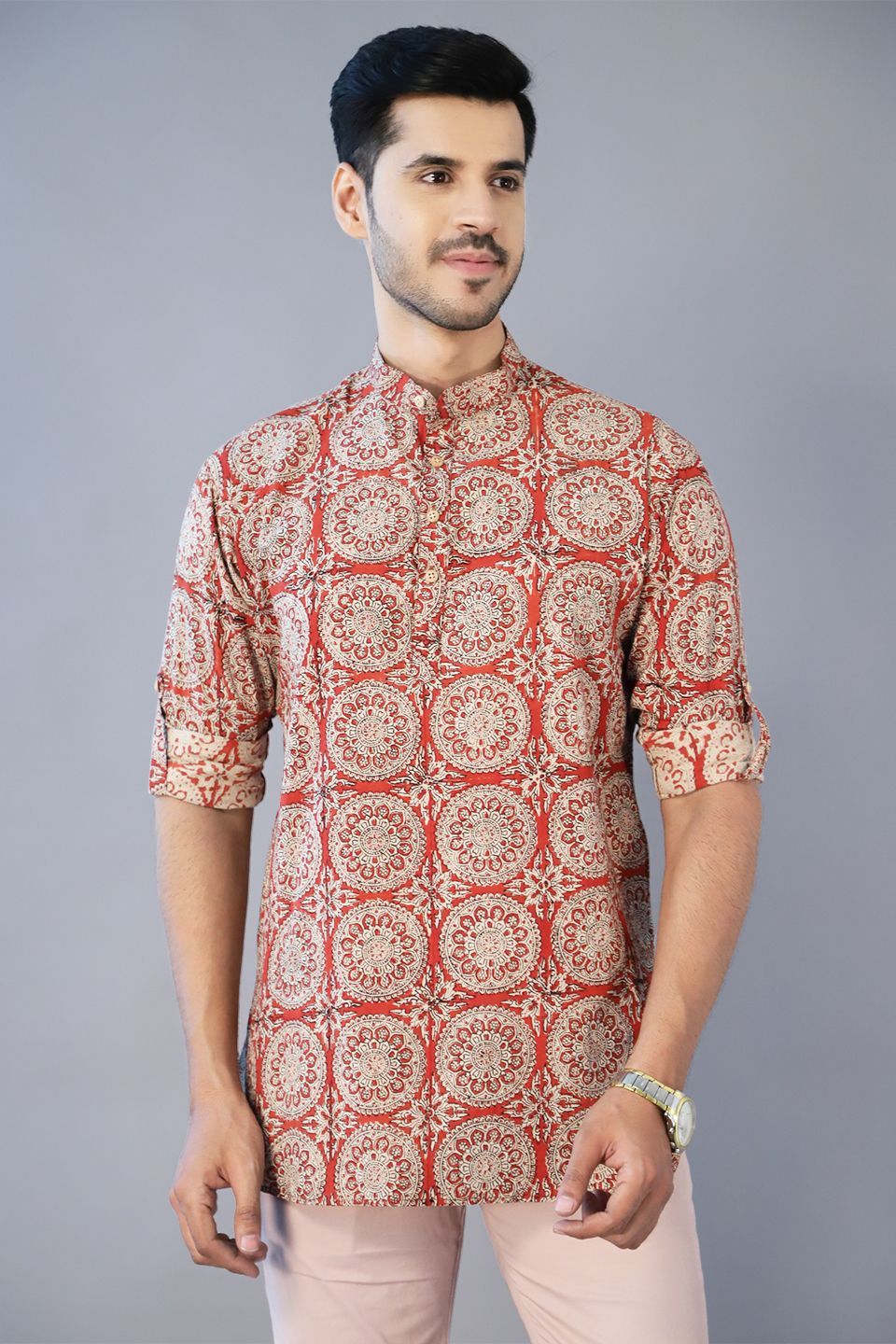 Jaipur 100% cotton Red kurta shirt