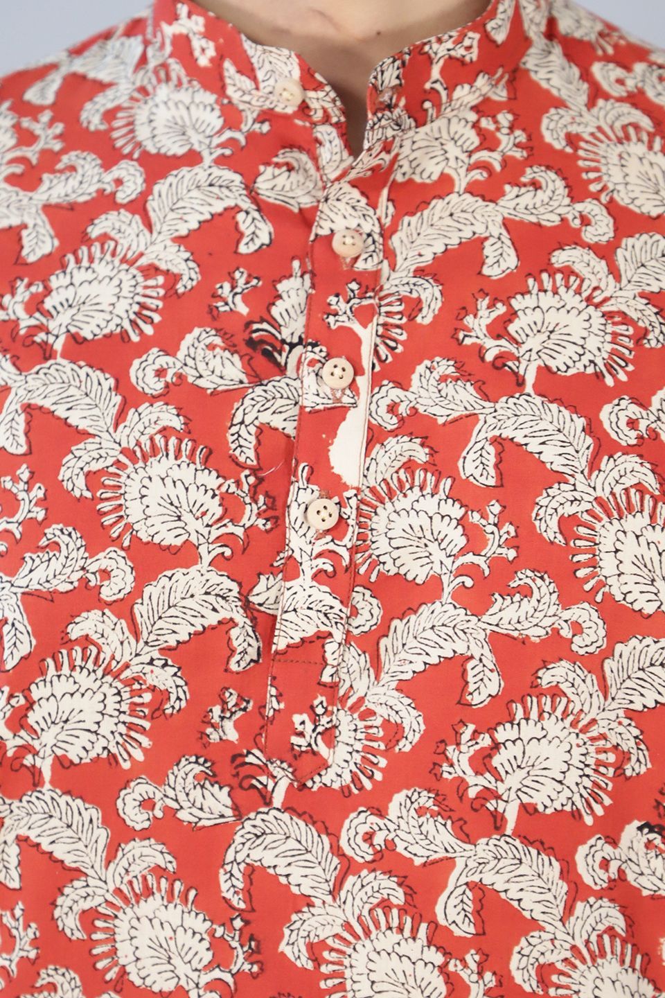 Jaipur 100% cotton Red kurta shirt