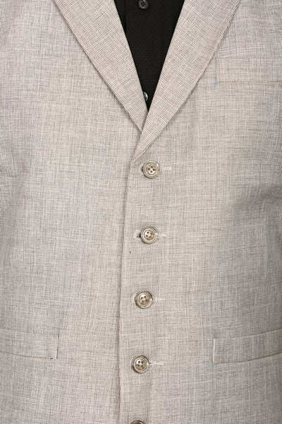 Linen Blend Silver Waistcoat
