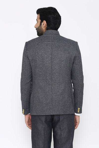 Tweed Wool Grey Bandhgala