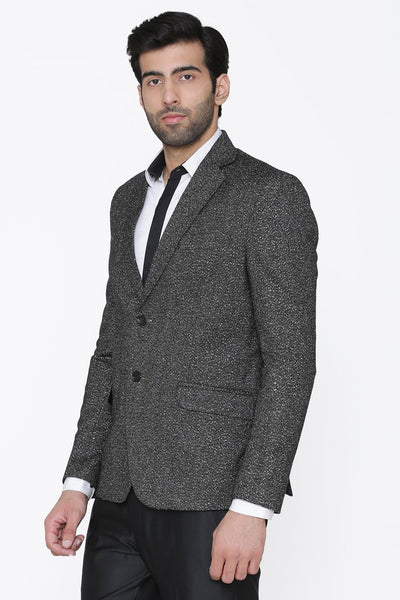 Tweed Wool Grey Blazer