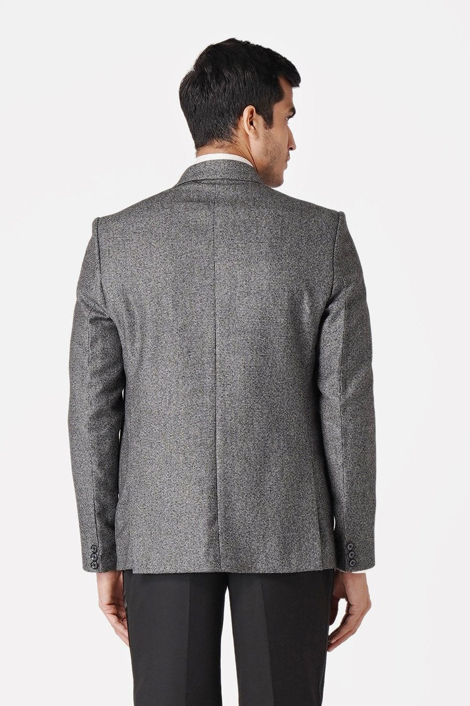 WINTAGE Men's Tweed Casual and Festive Blazer Coat Jacket: Grey