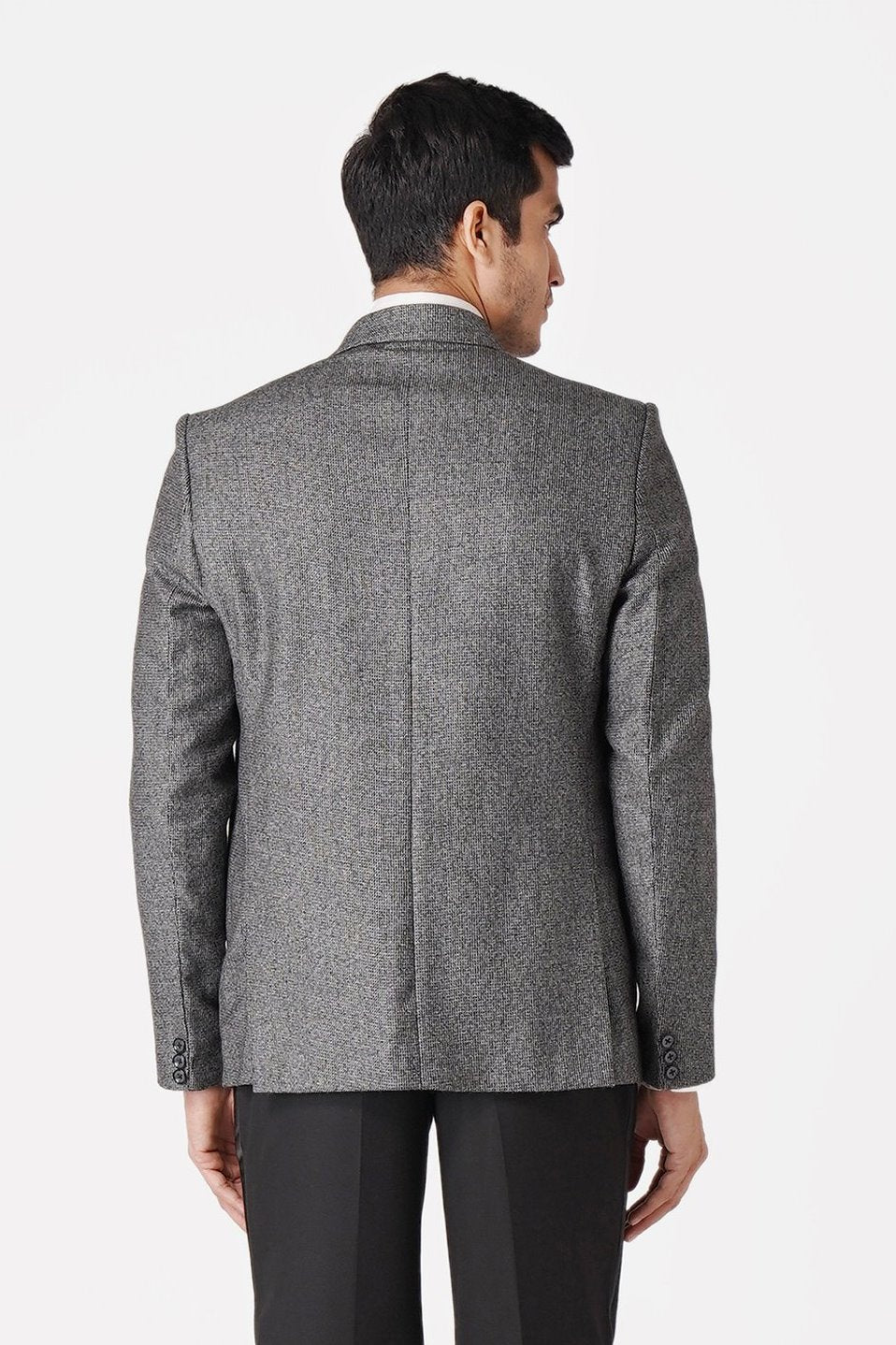 Wintage Men's Tweed Wool and Evening Blazer Coat Jacket : Grey Light Grey / 36 / X-Small