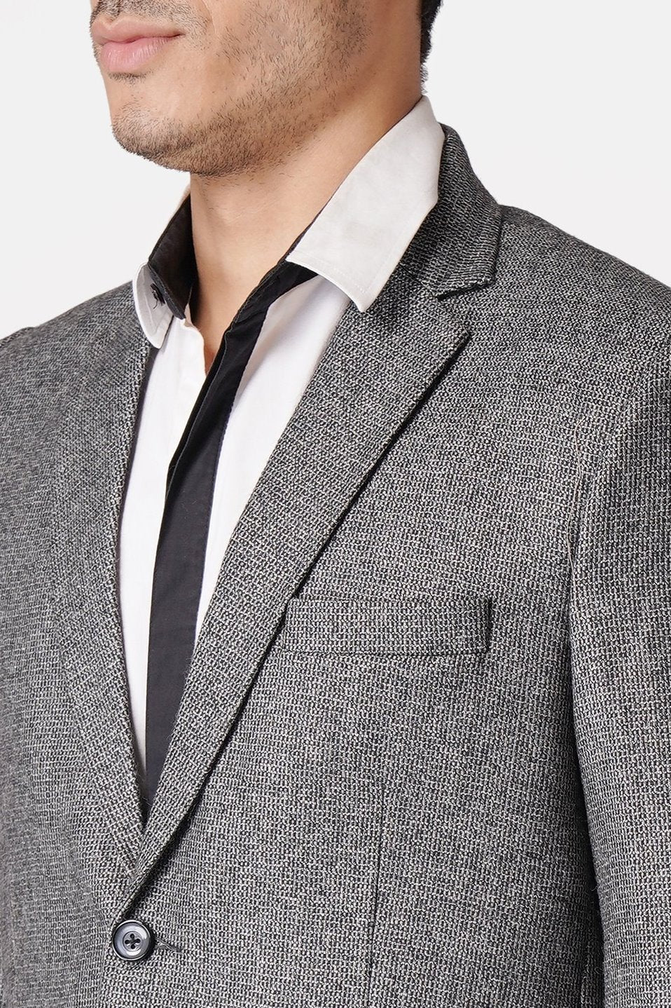 Grey tweed blazer best sale