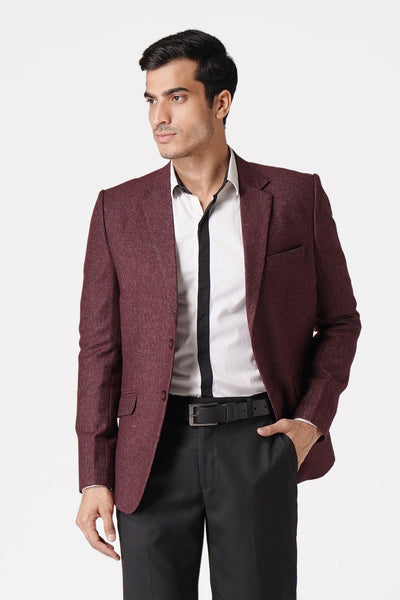 Maroon top sports jacket