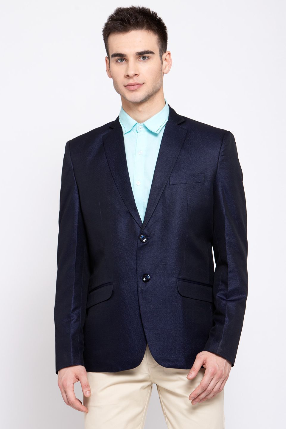 Wintage Men's Poly Blend Formal and Evening Blazer Coat Jacket : Navy Blue