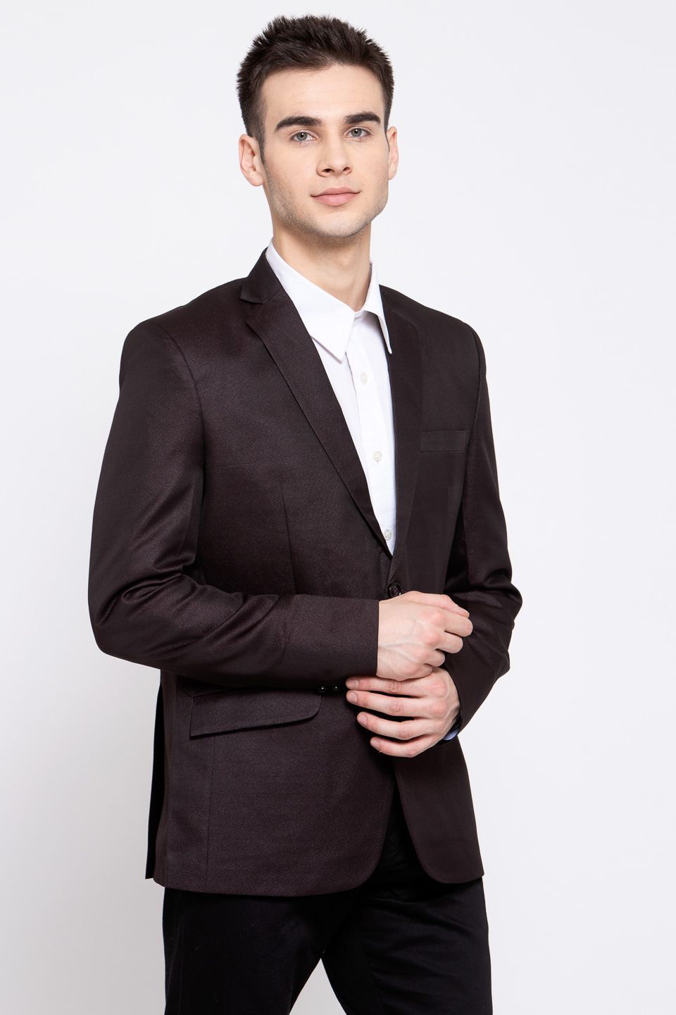 Wintage Men s Poly Blend Formal and Evening Blazer Coat Jacket Coffee