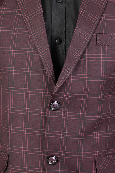 PV Wool Checkered Brown Blazer