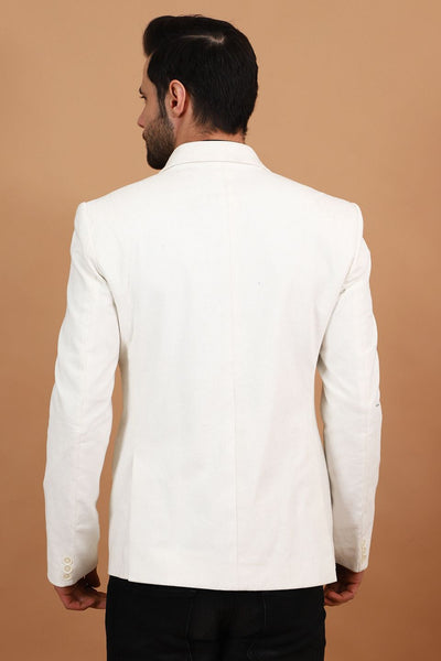 Corduroy Cotton Off-White Blazer