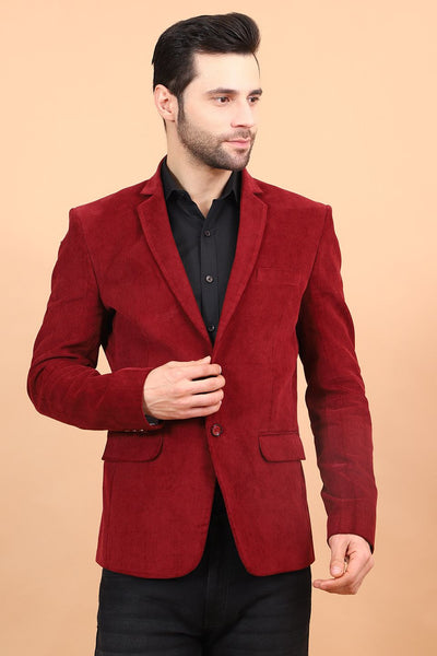 Corduroy Cotton Red 1 Blazer