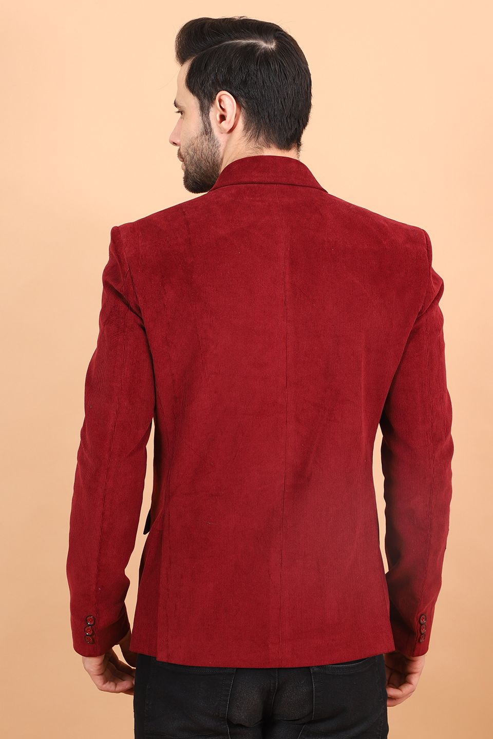 Red corduroy blazer deals