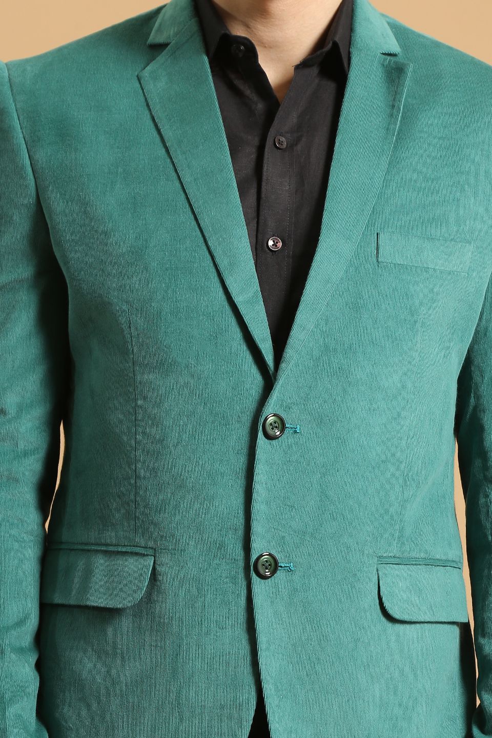 Corduroy Cotton Green 1 Blazer