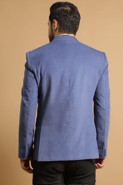 Corduroy Cotton Blue Blazer