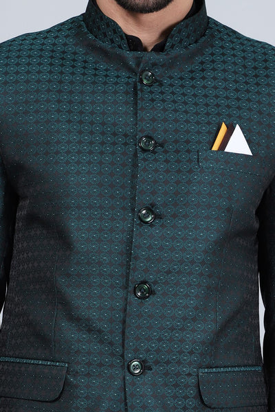 Banarasi Rayon Cotton Green Blazer