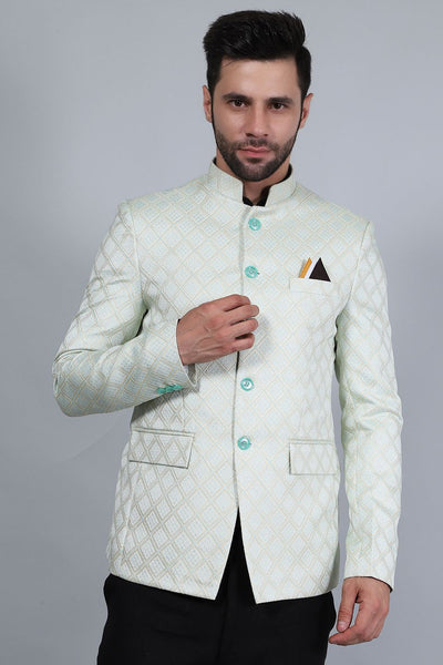 Banarasi Rayon Cotton Silver Blazer