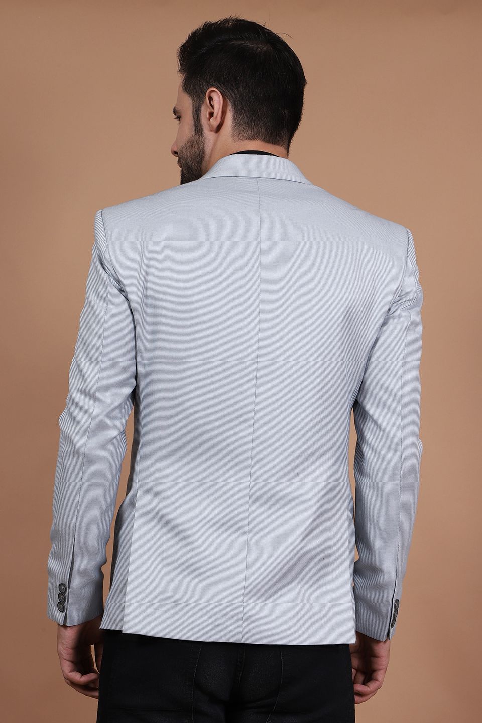 Polyester Cotton Silver Blazer