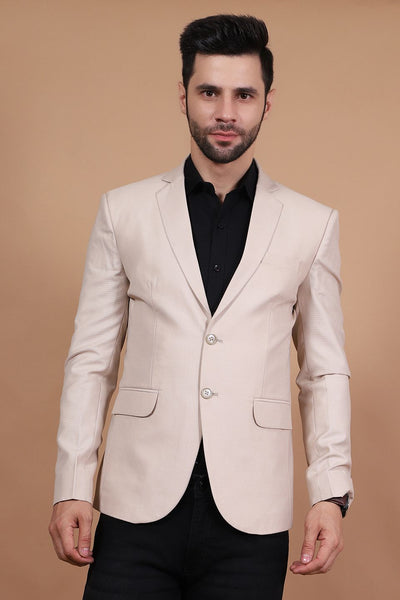 Polyester Cotton Beige Blazer