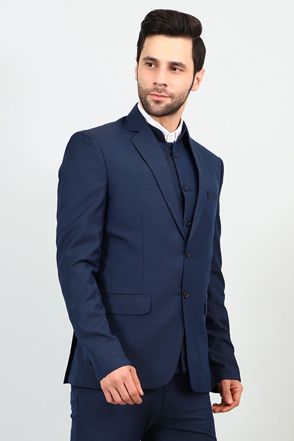 Poly Viscose Blue Blazer