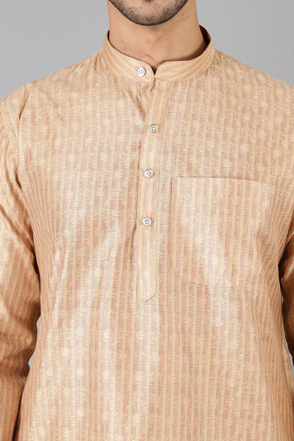 Banarasi Rayon Cotton Gold  Kurta Pajama