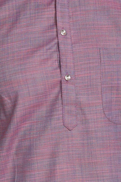 Handloom Poly-Cotton Purple Kurta Pyjama
