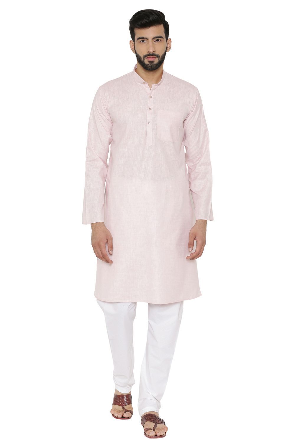Cotton Rich Pink Kurta Pyjama